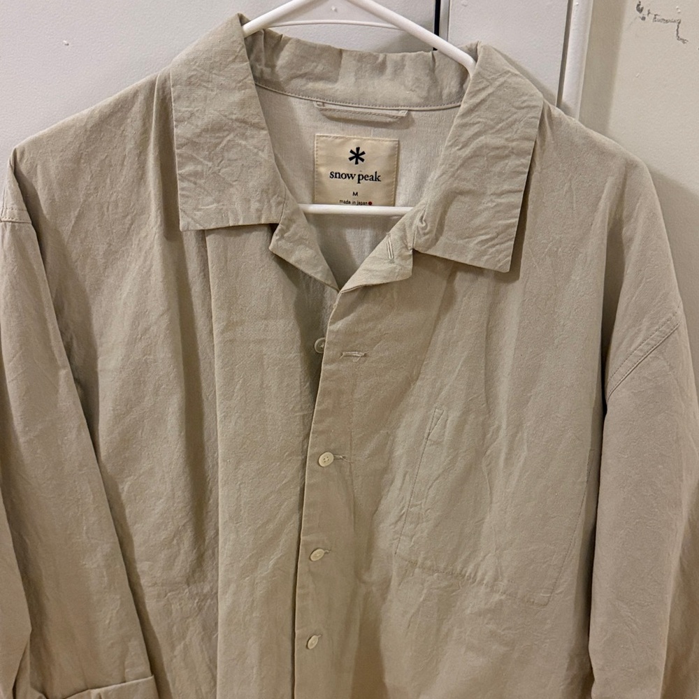 Snow Peak Men's Lightweight Shirt Jacket - Tan